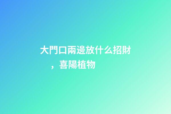 大門口兩邊放什么招財，喜陽植物